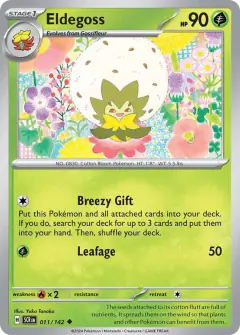 Eldegoss 011/142 Uncommon card from Stellar Crown