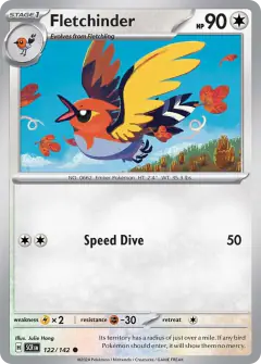 Fletchinder 122/142 Common card from Stellar Crown