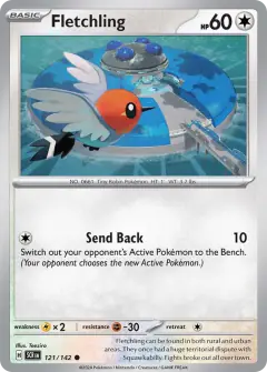 Fletchling 121/142 Common card from Stellar Crown