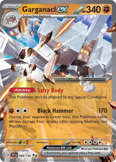 Garganacl ex 089/142 Double Rare card from Stellar Crown
