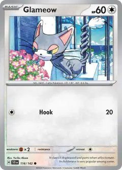 Glameow 116/142 Common card from Stellar Crown