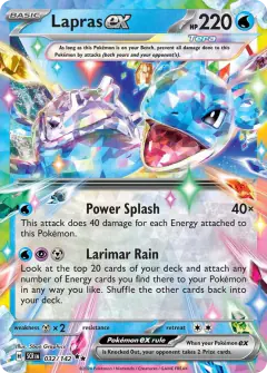 Lapras ex 032/142 Double Rare card from Stellar Crown