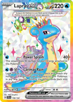 Lapras ex 158/142 Ultra Rare card from Stellar Crown