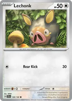 Lechonk 126/142 Common card from Stellar Crown