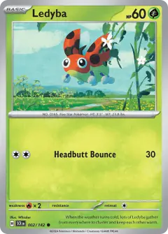 Ledyba 002/142 Common card from Stellar Crown