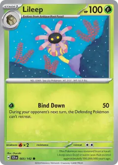 Lileep 005/142 Common card from Stellar Crown
