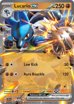 Lucario ex 082/142 Double Rare card from Stellar Crown