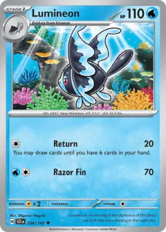 Lumineon 036/142 Uncommon card from Stellar Crown