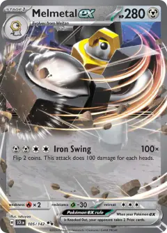 Melmetal ex 105/142 Double Rare card from Stellar Crown
