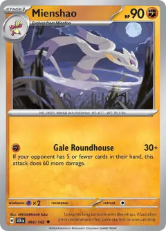 Mienshao 084/142 Uncommon card from Stellar Crown