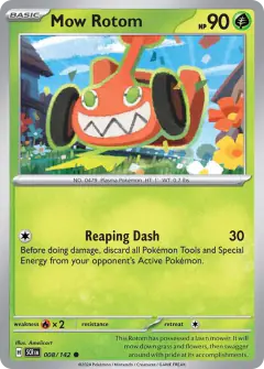 Mow Rotom 008/142 Common card from Stellar Crown