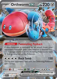 Orthworm ex 110/142 Double Rare card from Stellar Crown