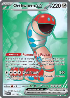 Orthworm ex 162/142 Ultra Rare card from Stellar Crown