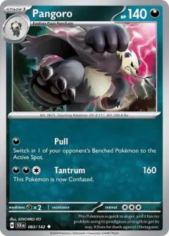 Pangoro 093/142 Uncommon card from Stellar Crown