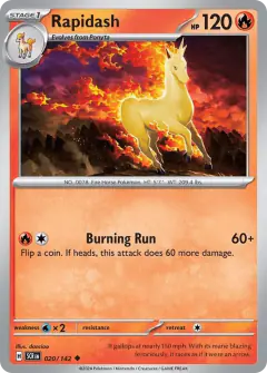 Rapidash 020/142 Uncommon card from Stellar Crown