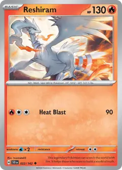 Reshiram 022/142 Uncommon card from Stellar Crown