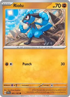 Riolu 081/142 Common card from Stellar Crown
