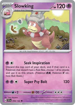 Slowking 058/142 Uncommon card from Stellar Crown