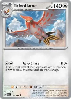 Talonflame 123/142 Uncommon card from Stellar Crown