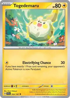 Togedemaru 054/142 Uncommon card from Stellar Crown