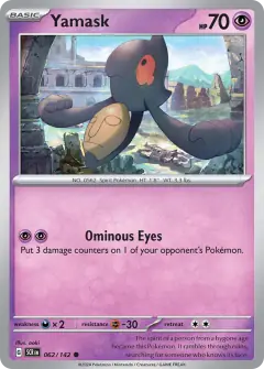 Yamask 062/142 Common card from Stellar Crown