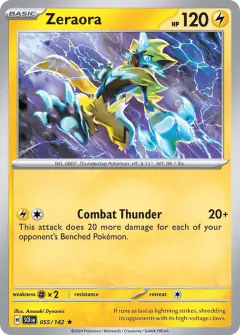 Zeraora 055/142 Rare card from Stellar Crown