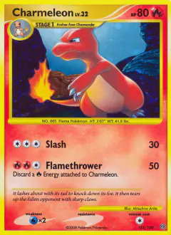 Charmeleon 102/100 Rare Secret card from Stormfront