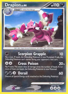 Drapion 15/100 Rare card from Stormfront