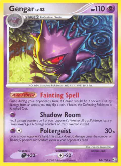 Gengar 18/100 Rare card from Stormfront