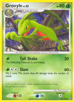 Grovyle 39/100 Uncommon card from Stormfront