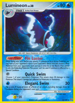 Lumineon 4/100 Rare Holo card from Stormfront