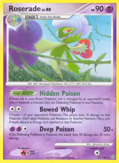 Roserade 23/100 Rare card from Stormfront
