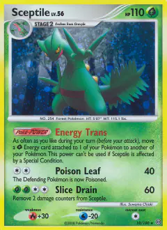 Sceptile 10/100 Rare Holo card from Stormfront