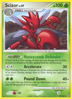 Scizor 25/100 Rare card from Stormfront