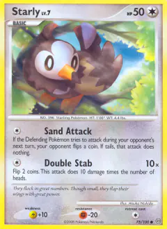 Starly 75/100 Common card from Stormfront