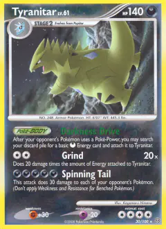 Tyranitar 30/100 Rare card from Stormfront
