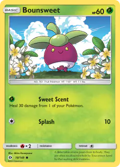 Bounsweet 18/149 Common card from Sun & Moon Base
