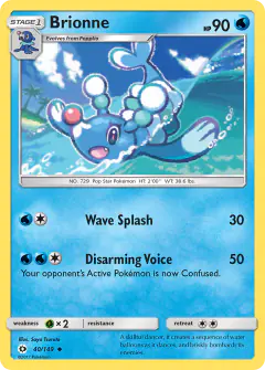 Brionne 40/149 Uncommon card from Sun & Moon Base