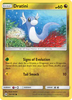 Dratini 94/149 Common card from Sun & Moon Base