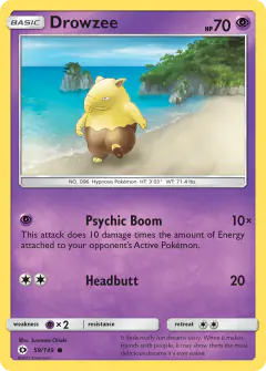 Drowzee 59/149 Common card from Sun & Moon Base