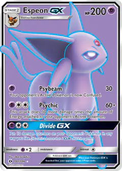 Espeon-GX 140/149 Rare Ultra card from Sun & Moon Base