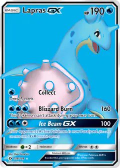 Lapras-GX 139/149 Rare Ultra card from Sun & Moon Base