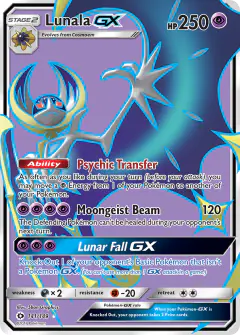 Lunala-GX 141/149 Rare Ultra card from Sun & Moon Base