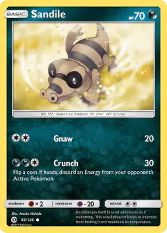 Sandile 83/149 Common card from Sun & Moon Base