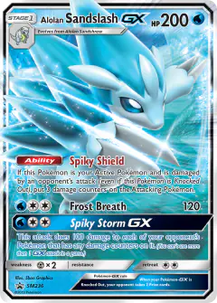 Alolan Sandslash-GX SM236 Promo card from Sun & Moon Black Star Promos