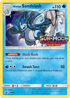 Alolan Sandslash SM18 Promo card from Sun & Moon Black Star Promos