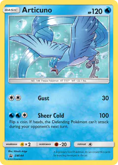 Articuno SM144 Promo card from Sun & Moon Black Star Promos