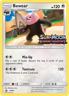 Bewear SM49 Promo card from Sun & Moon Black Star Promos