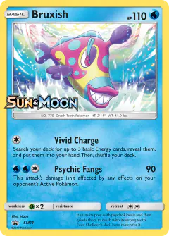 Bruxish SM11 Promo card from Sun & Moon Black Star Promos