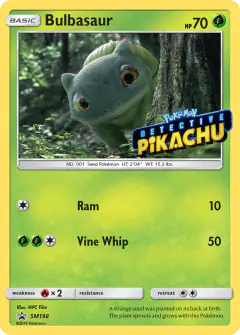 Bulbasaur SM198 Promo card from Sun & Moon Black Star Promos